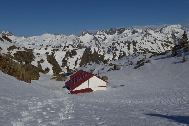 Snowy mountain in the Pyrenees