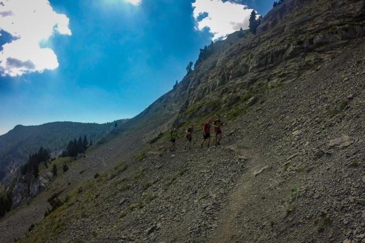 group hiking at Pyrenees Catalonia mountains