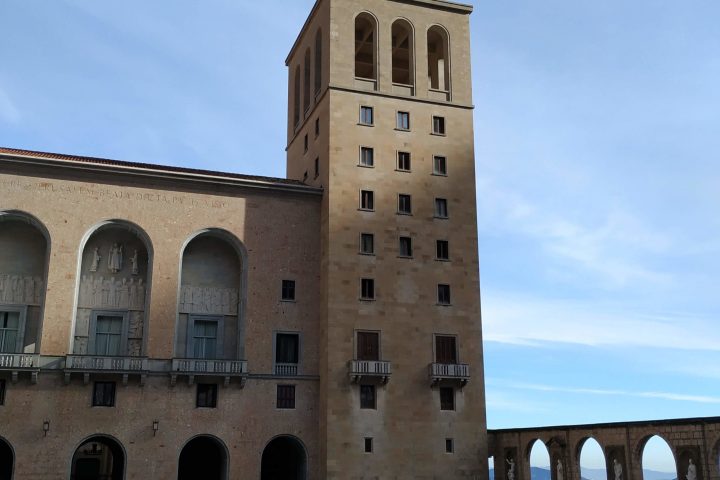 Montserrat monastery from the main square
