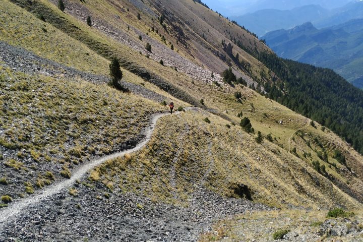 a view of the side of a mountain at Cavalls del Vent route